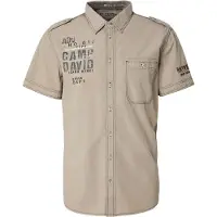 CAMP DAVID Skjorte mørkebrun / taupe / mørkegrå / hvid