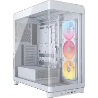 Corsair iCUE LINK FRAME 4500X LX-R RGB - Mid tower - udvidet ATX - sidepanel med vindue (hærdet glas) - ingen strømforsyning (ATX) - hvid - USB/Lyd