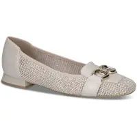 Caprice Slipper, white, made of Leather and synthetic with Trapeze heel, Size 39