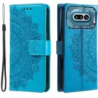 Mtp Products Nothing Phone (4a) Mandala Etui med Pung med håndledsrem - Blå
