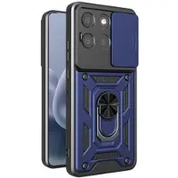 Mtp Products Motorola Moto G77/G67 Roterende Ring Hybrid Cover med Kameraskjold - Blå