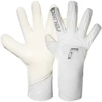 Reusch Målmandshandske Attrakt Gold X Strapless - Hvid/Sølv, størrelse 8