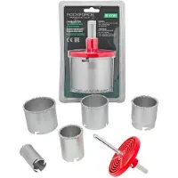 Rockforce Hulsavskerneboresæt til porcelænsfliser 7 dele 33 53 67 73 83 mm