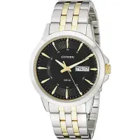 Citizen Herreur BF2018-52EE Sort/Gul guldtonet stål Ø41 mm