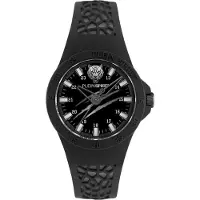 Philipp Plein PSBBA0423 Thunderstorm Sort/Gummi Ø40 mm