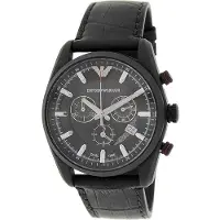 Emporio Armani Herreur AR6035 Sportivo Sort/Læder Ø42 mm