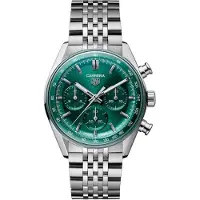 TAG Heuer Herreur CBS2115.BA0053 Carrera Chronograph Grøn/Stål Ø41