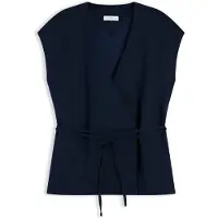 Tommy Hilfiger Jakkesætsvest 'Blend Wrap Waistcoat' navy