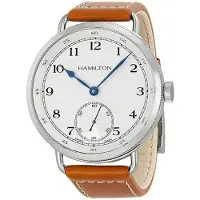 Hamilton Herreur H78719553 Khaki Navy Pioneer Hvid/Læder Ø46 mm