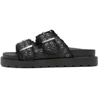Buffalo Pantoletter 'Raya Ari' black denim