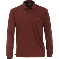 Casa Moda poloshirt langærmet mørkerød Rød måle