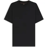 BOSS T-shirt i interlock-bomuld med broderet logo