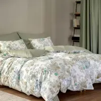 Hoie Sengetøj 140x200 cm - 100% bomuldssatin - - Cassandra Light Green