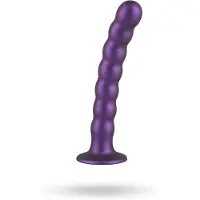 Vuxen Pegging Dildo Metallic Purple 17 cm