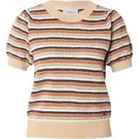 Pepe Jeans Pepe Jeanstil kvinder. PL7000139 Kamia Lurex-jumper i beige (M), Casual, Bomuld, Korte ærmer