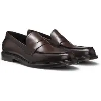 BOSS Italiensk fremstillede loafers i blødt læder