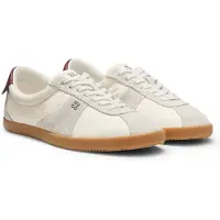HUGO Sneakers med lav top og detaljer i ruskind