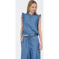 ONLY Bluse 'ONLBea' blue denim
