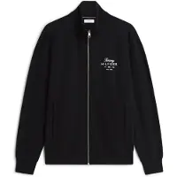 Tommy Hilfiger Sweatjakke 'Logo Zip-thru' sort / hvid