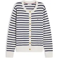 Tommy Hilfiger Cardigan 'Fine' lysebeige / navy