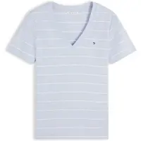 Tommy Hilfiger Shirts 'Flag Embroidery Slim' ecru / dueblå