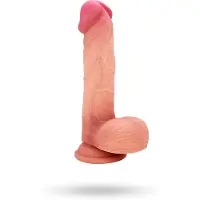 Sustainable Pleasure Ultra-Realistic Silicone Dildo With Balls 19 cm
