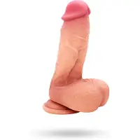Sustainable Pleasure Ultra-Realistic Silicone Dildo With Balls 18 cm