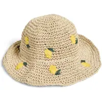 Pieces Hat 'PCKELLY' beige / gul / mørkegrøn