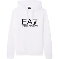 EA7 EA7til mænd. 7M001413_AF22266 Hvid Core Identity hættetrøje (M), Casual, Bomuld, Lange ærmer