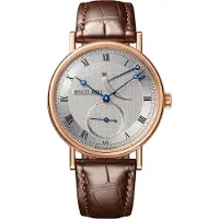 Breguet Herreur 5277BR-12-9V6 Classique Sølvfarvet/Læder Ø38 mm