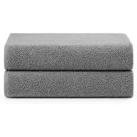 Nordisk tekstil Bomulds håndklæder - 100% bomuld - 50x100 cm - 2-pak - Støvet grøn