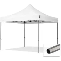 TOOLPORT 3x3m, stål, easy-up-pavillon, uden sidedele, hvid