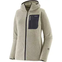 Patagonia - Fleece dame - W's R1 Air Full-Zip Hoody Wool White til UnisexUld - Størrelse L - Hvid