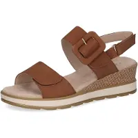 Caprice Heeled sandal, brown, made of Leather without heel, Size 39