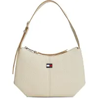 Tommy Hilfiger Skuldertaske 'Slouchy City Shoulder' beige