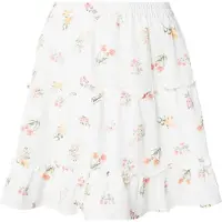 Pieces Nederdel 'PCEMMA' oliven / orange / lys pink / hvid