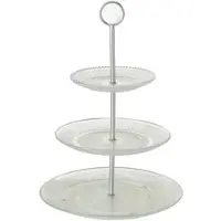 Boltze Glasfad med tre niveauer, RELIEF, 35 cm