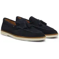 BOSS Ruskindsloafers med kvast