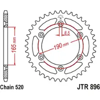 JT Sprockets Jtr89645 Bagtandhjul