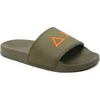 Sun68 Slippers med logo i armygrøn Grøn Mørkegrøn måle