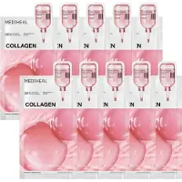Mediheal Collagen Essential Sheet Mask Core Firming 10 stk. 98% vegansk kollagen for opstrammende elasticitet og forbedring af hudens t?thed. Veg