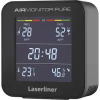 Laserliner AirMonitor PURE, Sort, 1%, -9,9 - 50 °C, 1 - 99%, 1 stk, 0 - 40 °C