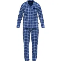 Götzburg Pyjamas lang blå / navy / hvid