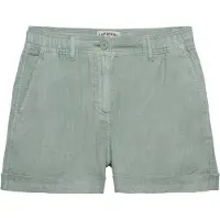 Superdry Superdrytil kvinder. W7110496A Shorts Mid Rise hør grøn (26), Casual, Linned