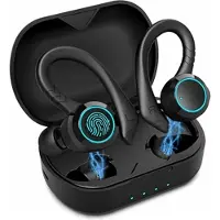 Mtp Products Vandtætte trådløse sportsøretelefoner med berøringsføler - Sort
