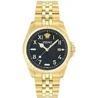Versace Herreur VE9H00624 Anteo Sort/Gul guldtonet stål Ø41 mm