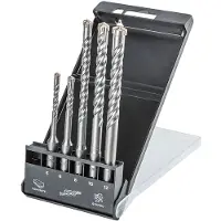 Enzo SDS Plus betonboresæt, quatro, sæt med 5 - 5 stk., 6 x 110 mm + 8, 10, 12 x 160 mm
