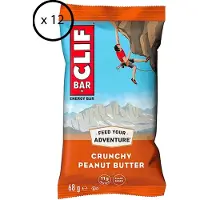 Clif Bar Proteinbarboks Sprød Peanutbutter 68g 12 Enheder
