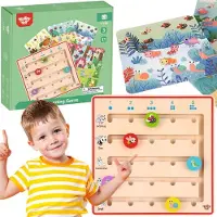 Tooky Toy Tooky Toys Medinė Žaidimų Rinkinys Skaičiavimo Mokymuisi su Gyvūnais