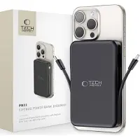 Tech-Protect LifeMag PB31 Power Bank with MagSafe 10000mAh 15W USB-C / USB-A / Built-in USB-C / Lightning Cables - Black - 10000 mAh